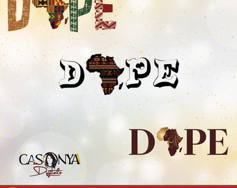 DOPE Africa PNG Bundle, Black History Afrocentric Sublimation Designs