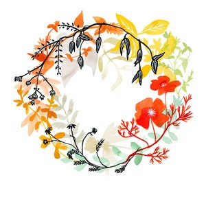 Happiness Wreath Print image 2