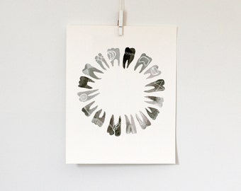 Circular Symbolic Teeth, 8x10 print