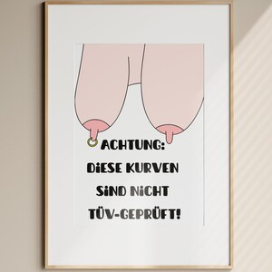 Funny Breast Poster – Cheeky Wall Art with Breasts | Feminist Decor, Humorous Art, Gift for Women, Gift for Best Friend