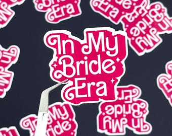Bride Era Sticker: Retro Pink Font, Bachelorette Party Favor