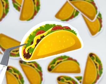 Taco Sticker – Water-Resistant Vinyl Sticker for Laptop, Water Bottle, Phone, Notebook, Scratch-Resistant, Durable