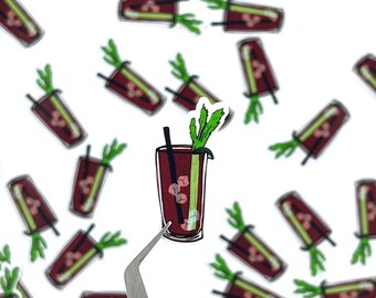 Bloody Mary Sticker: Cocktail Drink Water-Resistant Vinyl Decal