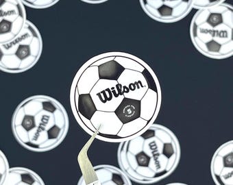 Hand-Drawn Soccer Ball Sticker – Water-Resistant Vinyl, Sports Decal, Laptop, Water Bottle, Scratch-Resistant, Durable