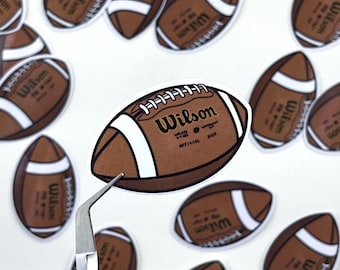 Hand-Drawn Football Sticker – Water-Resistant Vinyl, Sports Decal, Laptop, Water Bottle, Scratch-Resistant, Durable
