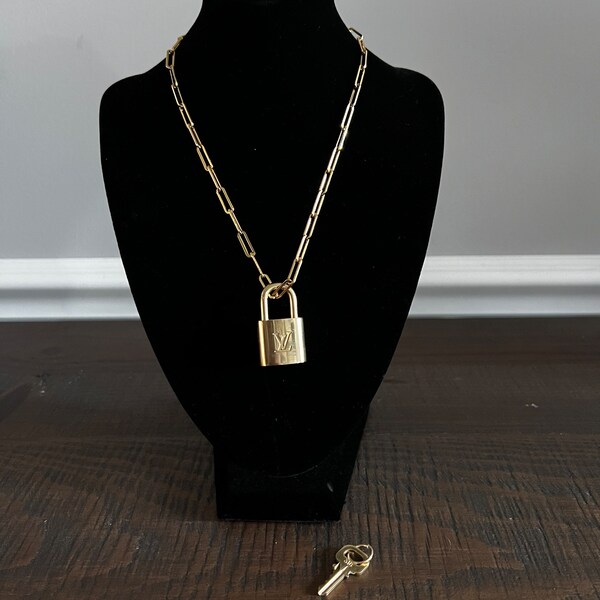 Louis Vuitton Lock and Key Necklace #317 with gift box perfect for holiday present