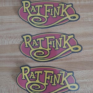 Rat Fink Aufkleber – 12 cm x 6 cm – Vintage Hot Rod Aufkleber