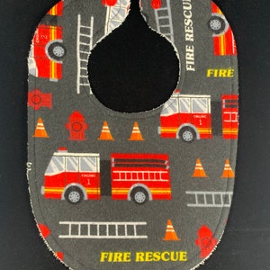 Fire Rescue Flannel / Terry Cloth Bib