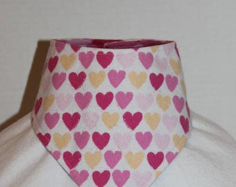 Hearts Reversible Bandana Bib