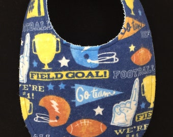 Football Flannel / Terry Cloth Bib