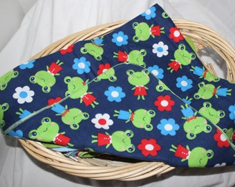 Frog Flannel Swaddle Blanket