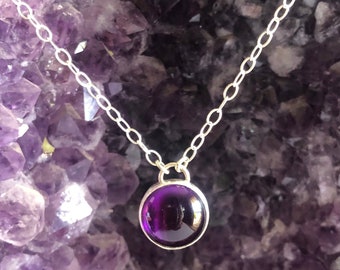 Amethyst Necklace- Amethyst pendant, inner earth jewelry, birthstone jewelry, purple stone, Amethyst jewelry, chakra jewelry, gemstone