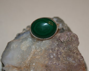 Malachite Ring-malachite ring, malachite stone, stone jewelry, green stone, sterling silver, handmade ring, handmade jewelry, southwestern