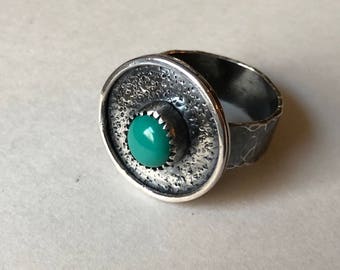 Sombrero Ring- turquoise ring, turquoise jewelry, bohemian jewelry, handmade ring, southwestern jewelry, cabochon, December birthstone