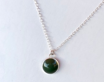 Jade Necklace- jade necklace, jade jewelry, wellness jewelry, gemstone jewelry, inner earth jewelry, healing stone, green stone, organic