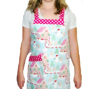Girl Christmas Apron, Christmas, Gingerbread House Customize Birthday Gift, Personalize With Name,  Daughter AGFT 1229