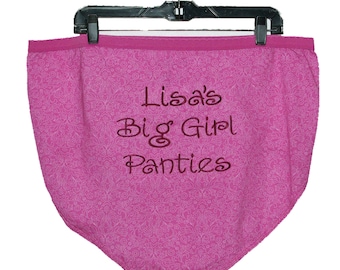 Big Girl Panties, Granny Panties,  Custom Personalized, Birthday, Christmas Gift, With Any Name, Extra Large Panties, Ships TODAY, AGFT 058