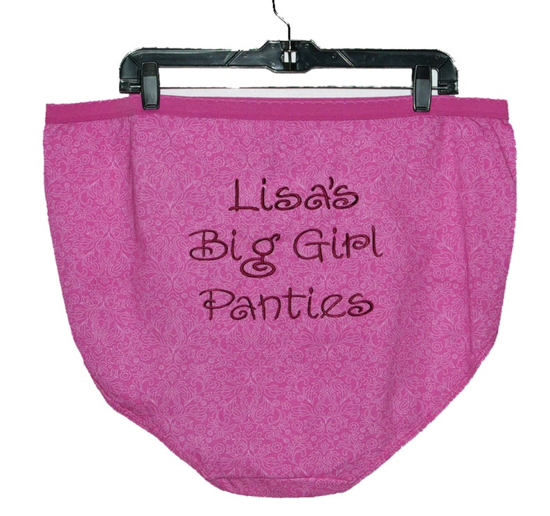 Big Girl Panties, Granny Panties,  Custom Personalized, Birthday, Christmas Gift, With Any Name, Extra Large Panties, Ships TODAY, AGFT 058 