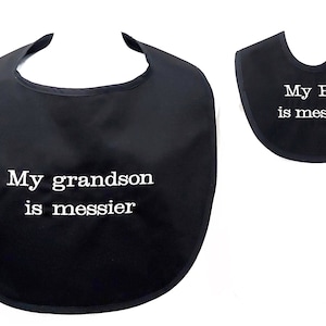 Grandpa Grandson Bib, Matching Baby, Toddler, Mom. Gender Reveal,  Nana, Mommy, Custom Personalized, Sold Separately, Gag Gift, AGFT 861