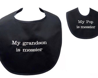 Grandpa Grandson Bib, Matching Baby, Toddler, Mom. Gender Reveal,  Nana, Mommy, Custom Personalized, Sold Separately, Gag Gift, AGFT 861