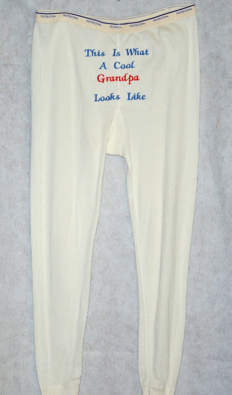 Funny Long Johns Thermals Personalized Grandparent Gag Gift Etsy