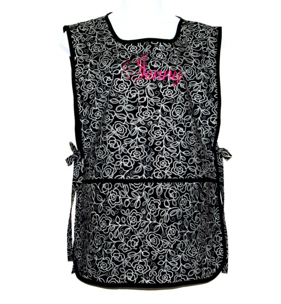 Black Cobbler Style Plus Size Apron 2XL Pockets Craft Etsy