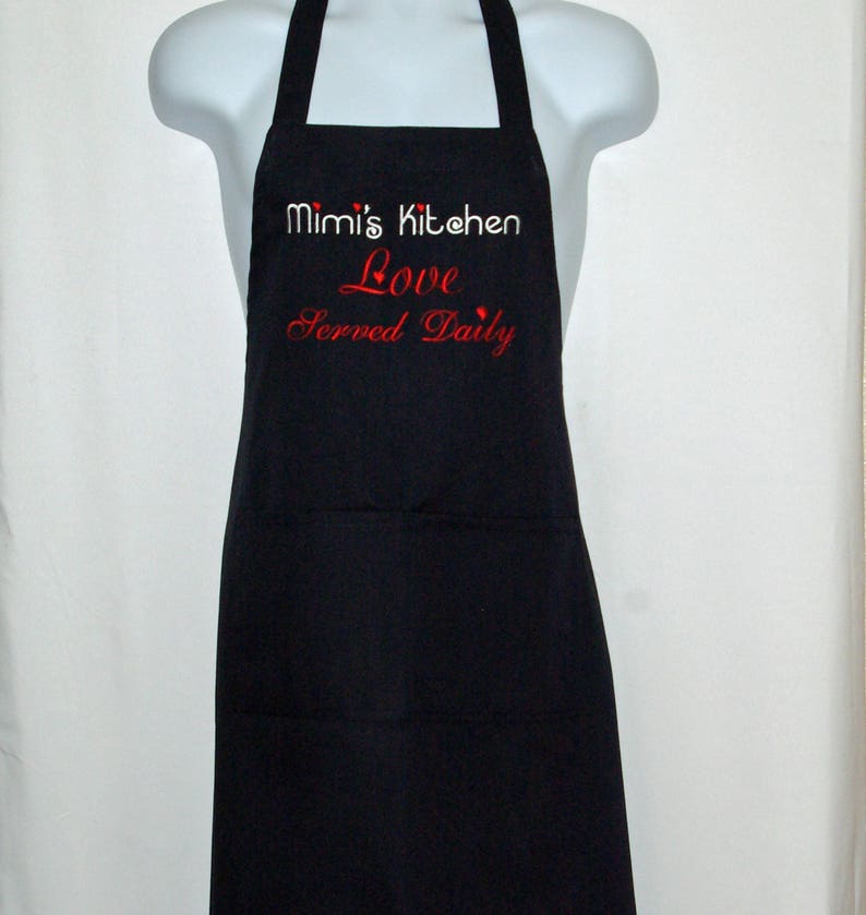 Mimi Apron Memes Kitchen Love Served Daily Custom Etsy