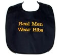 Real Men Wear Bibs, Funny Adult Bib, Custom Birthday, Grandparent Gag Gift, Grandpa, Husband, Boss, Friend, Clothing Protector, AGFT 1147