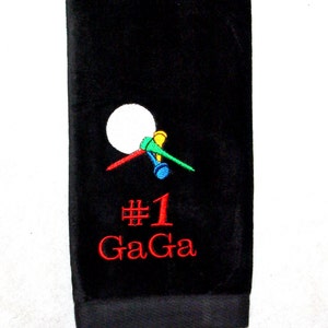 GaGa Golf Towel, Custom Birthday Personalize Golfing Gift, With Ema, Ganna, Gramma, Jama, Boss, Friend, Nona, Oma, Dad, Coworker, AGFT 677