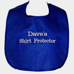 Shirt Protector, Adult Bib, Funny Gag Gift, Makeup Protector, Clothing Cover Up, Custom Personalized With First Name, Grandpa, Pa, AGFT 039