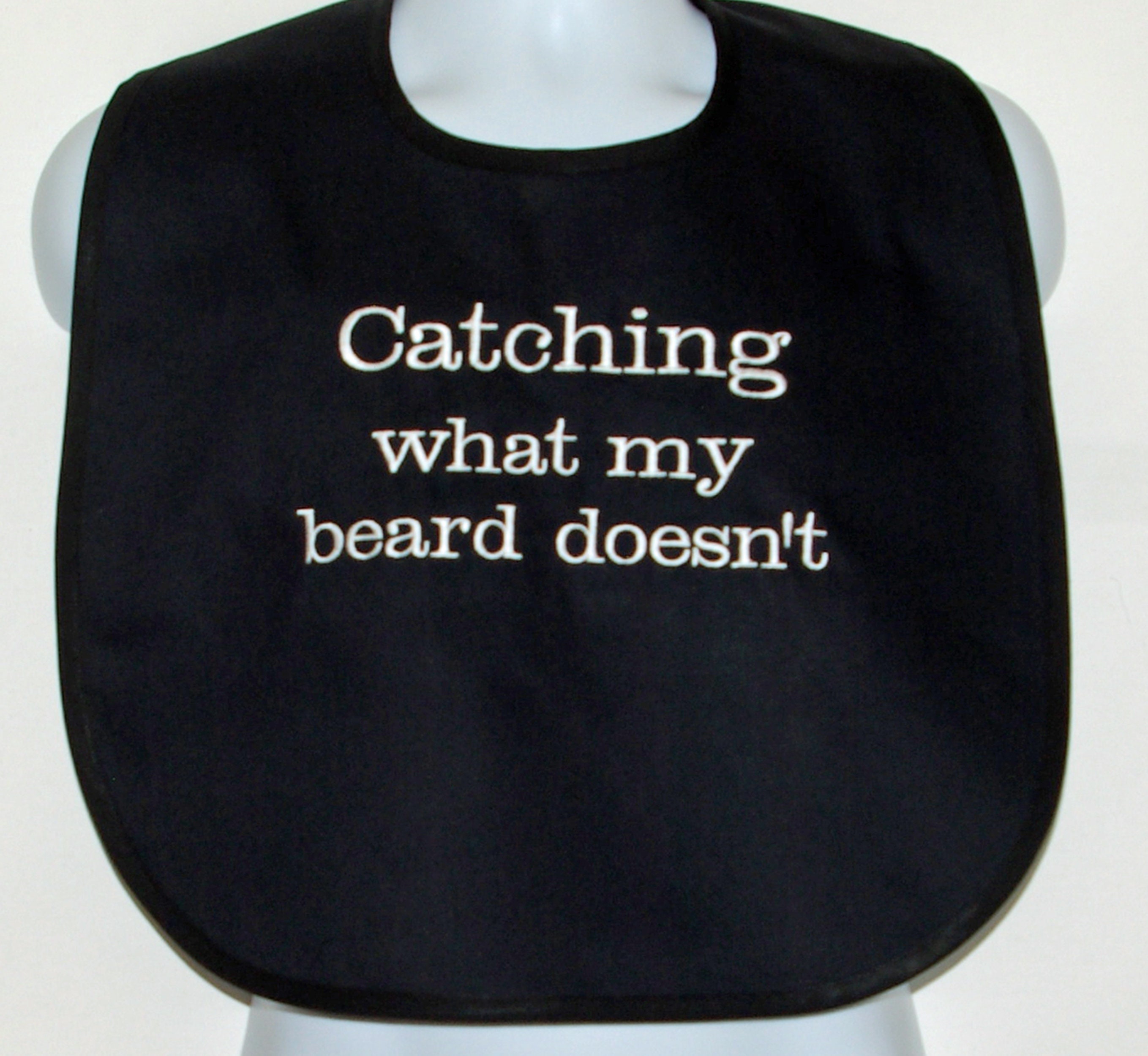 Funny Adult Bib With Pocket Catches What Beard Misses Custom Etsy