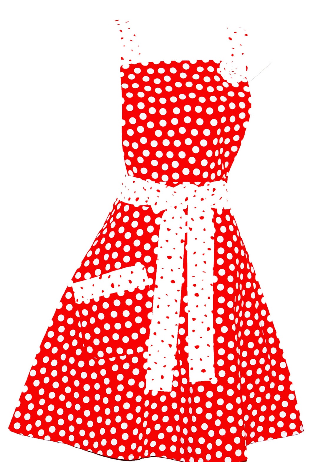 Red Polka Dots Apron, Custom Birthday, Personalized Gift, for Wife ...