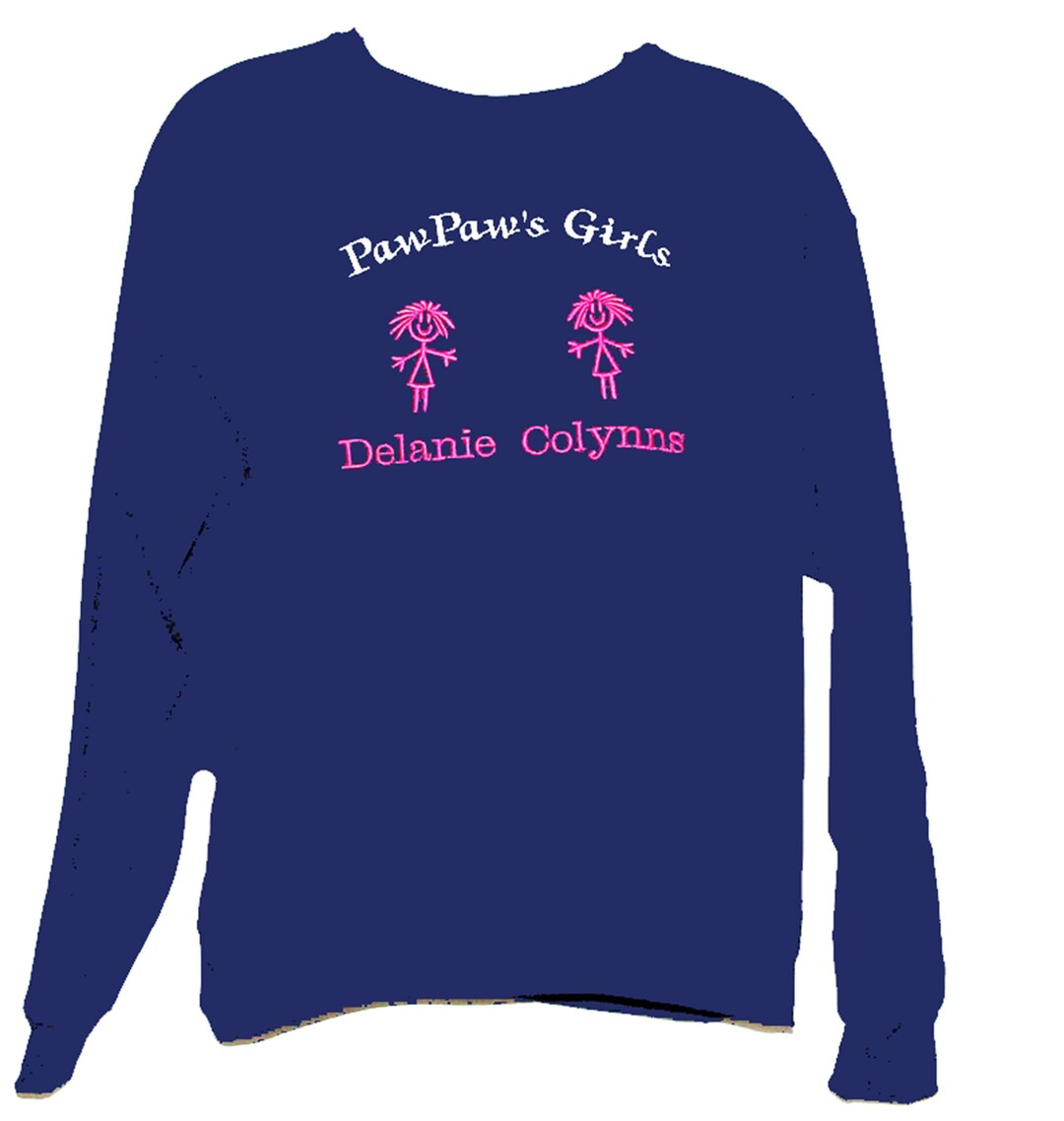 Pawpaws Girls Sweatshirt Boys Custom Personalized Two - Etsy