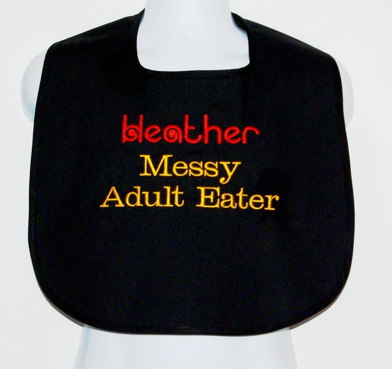 Custom Funny Adult Bib Messy Adult Eater Grandparent Etsy