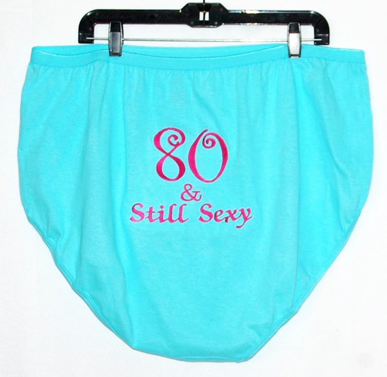 Sexy 80 Granny Panties, Gag Gift, Large Ugly, 30 Birthday Panties, Personalized With Any Age, No Shipping Fee, Ships TODAY, AGFT 1239 