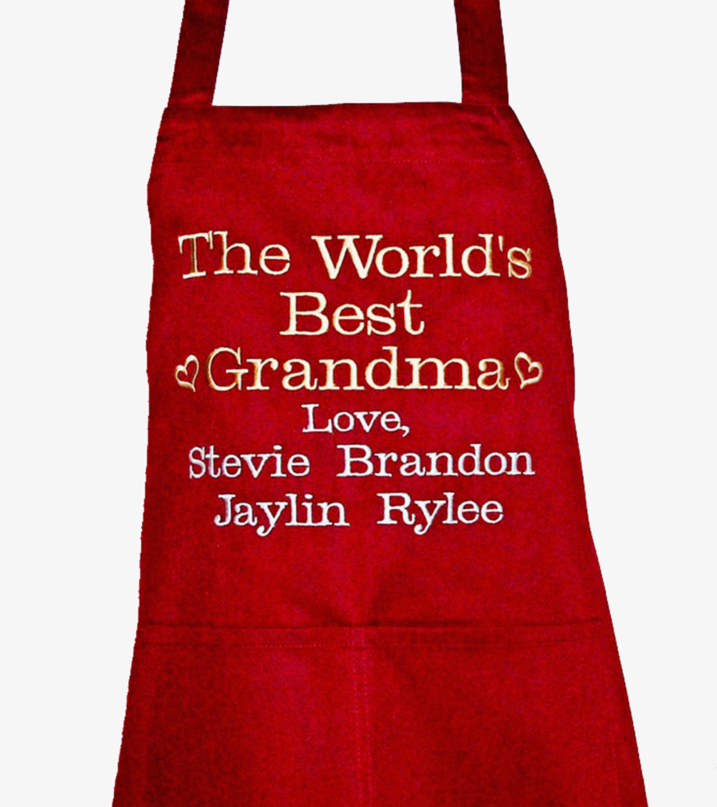 World's Best Mom Apron With Four Kids Names, AGFT 190
