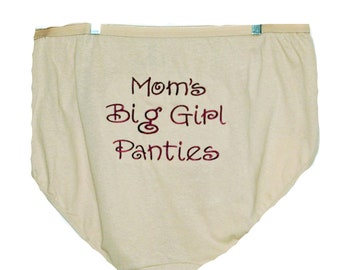 Moms Big Girl Granny Panties, Personalized Gag Gift Exchange, With Any Name, Extra Large, Wife, Boss, Sister, Friend, Coworker, AGFT 1038