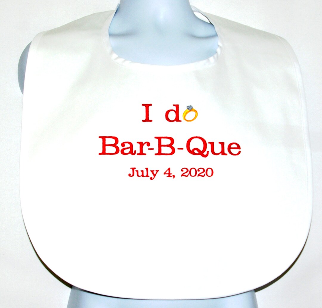 Wedding Adult Matching Bibs, I Do Bar B Que, Engagement, Sold