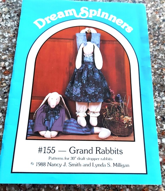 Grand Rabbits Pattern From Dream Spinners Number 155, For 30 Inch Draft Stopper Rabbits, New Uncut, 1988 Factory Folded,  Out Of Print