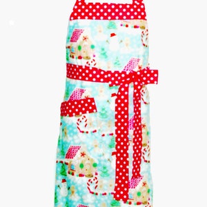 Girl Christmas Apron, Matching Aprons, Christmas, Gingerbread House Customize Birthday Gift, Personalize With Name, Daughter AGFT 1229 image 3