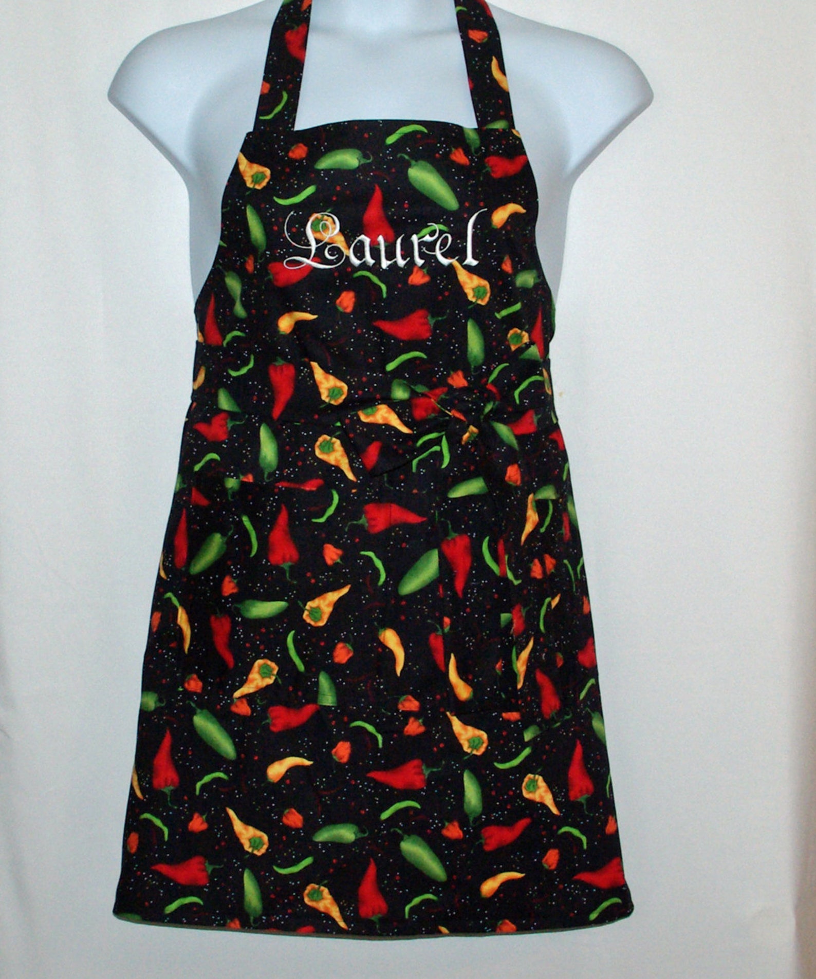 Hot Chili Pepper Petite Apron Custom Personalized Cotton Etsy