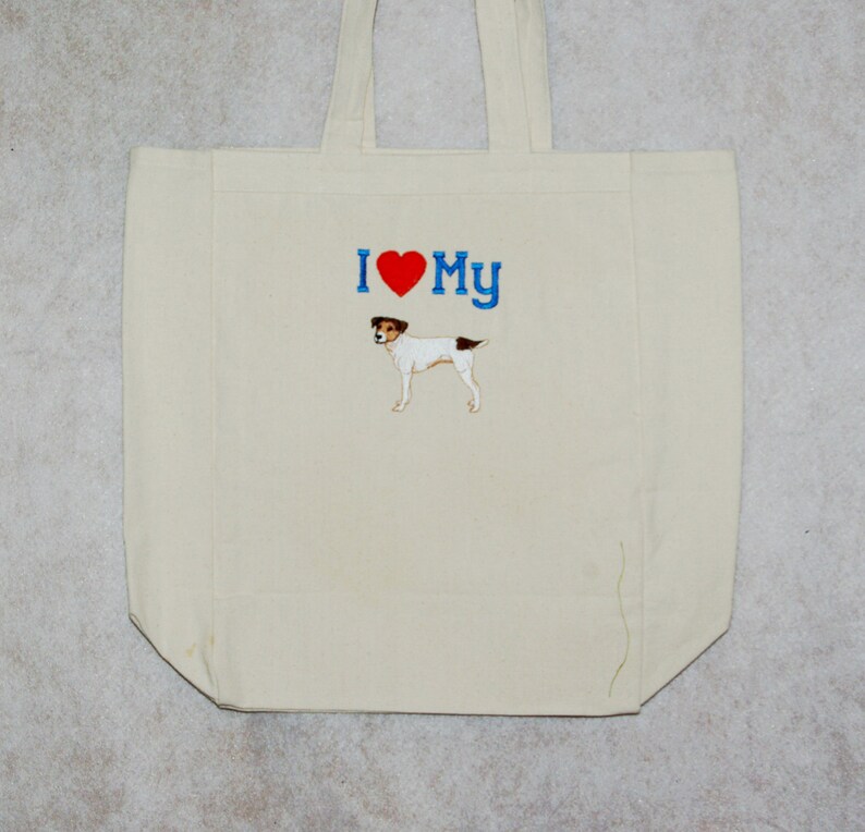 Jack Russell Dog Tote Book Shopping Library School Diaper Etsy