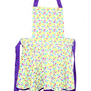 Purple Apron, Ladies Custom Personalize Birthday Gift With Name, Wife, Sister, Girlfriend, Pocket, Twirly Skirt Style, Ships TODAY, AGFT 328 image 4