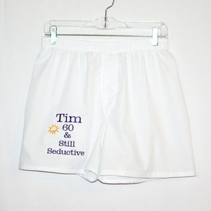 Boxers For Lovers, 60th Birthday Gift, 30th, 40th, 50th, 70th, Personalized With Name, Hubby, Boyfriend, Girlfriend,  Ships TODAY AGFT 962