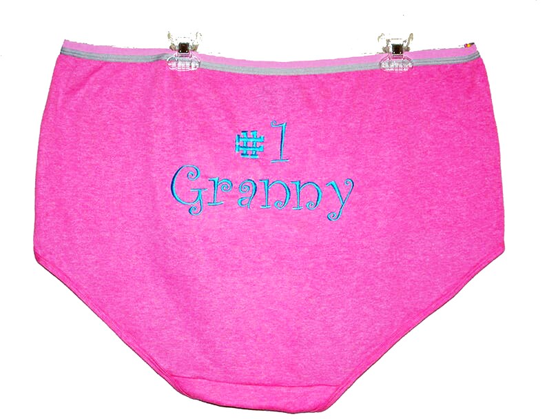Granny Panties, Large, Gag Gift Exchange, Bridal Shower, Grandma, Mimi, Bride, Guy, Hubby, Wife, Grammy, Mammy,  Personalized, AGFT 054 