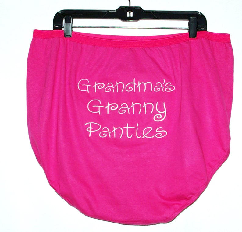 Granny Panties, Funny Custom Personalized Cotton Gag Gift Exchange, With Any Name, Extra Large Size, Grandma, Mom, Sister, Wife, AGFT 742 