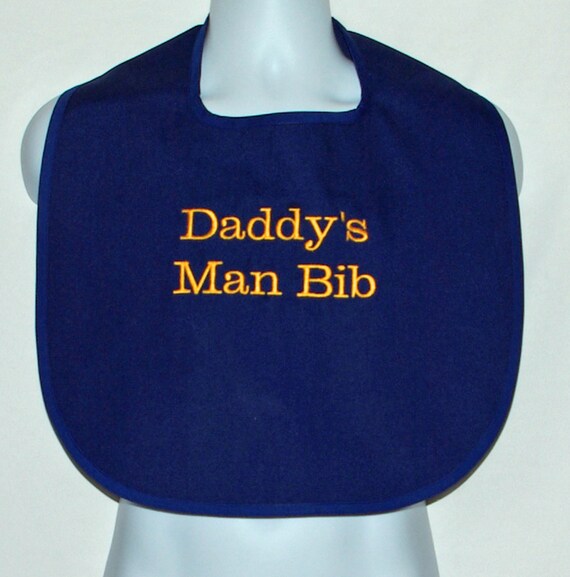 Dad Daddy Man Bib Custom Personalized Baby Shower Gag Gift Grandma Popser Gender Reveal Boss Husband Ships Today Agft 202
