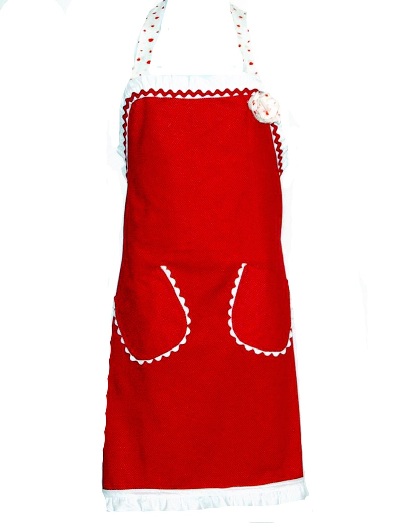 Ladies Red Apron, Valentine, Christmas, Fancy Pretty Party, Custom Birthday Gift, Personalize With Name, Wife, Friend, Ships TODAY, AGFT 502 image 1