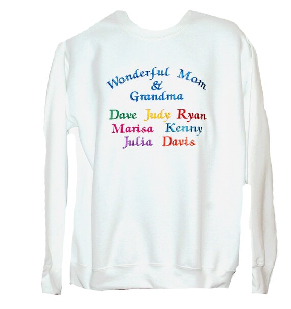 Wonderful Mom Sweatshirt, Grandma, Custom Grandparent, Parent Gift