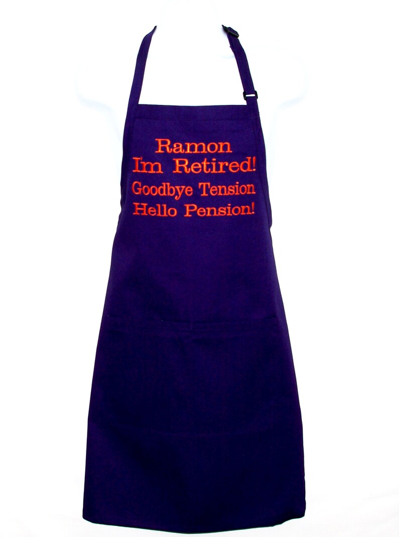 Retired Chef Apron Humorous Funny Retirement Party Gift Etsy